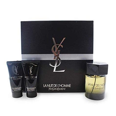 ysl la nuit de l'homme 3 piece gift set vintage